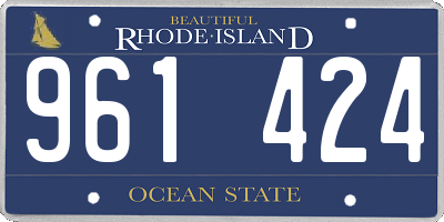 RI license plate 961424