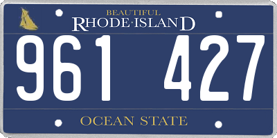 RI license plate 961427