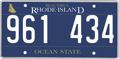 RI license plate 961434