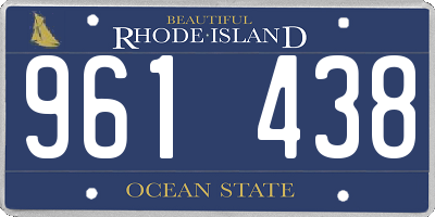 RI license plate 961438