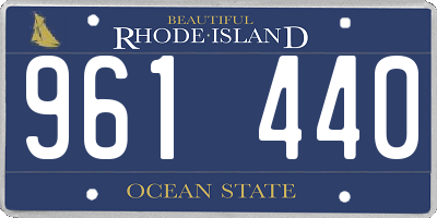 RI license plate 961440