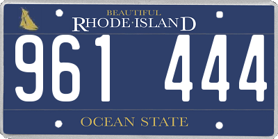 RI license plate 961444