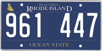 RI license plate 961447