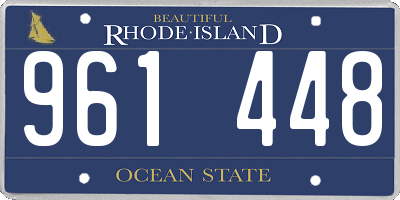 RI license plate 961448