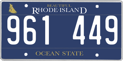 RI license plate 961449