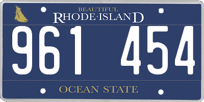 RI license plate 961454