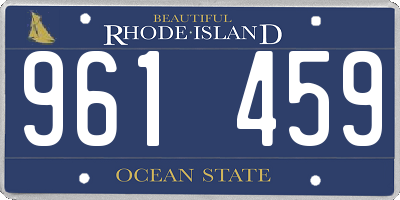 RI license plate 961459