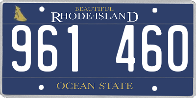 RI license plate 961460