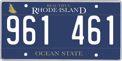 RI license plate 961461