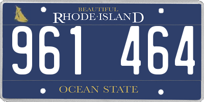 RI license plate 961464
