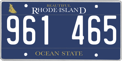 RI license plate 961465