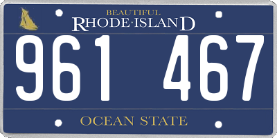 RI license plate 961467