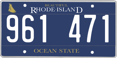 RI license plate 961471