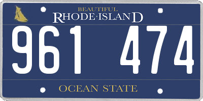 RI license plate 961474
