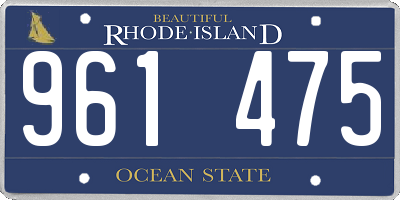 RI license plate 961475