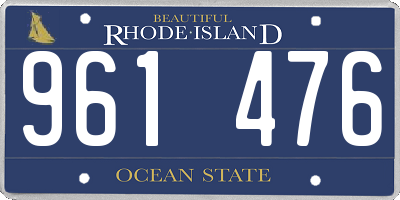 RI license plate 961476