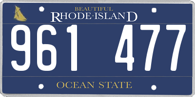 RI license plate 961477