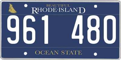 RI license plate 961480
