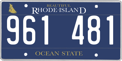 RI license plate 961481