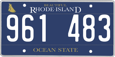 RI license plate 961483