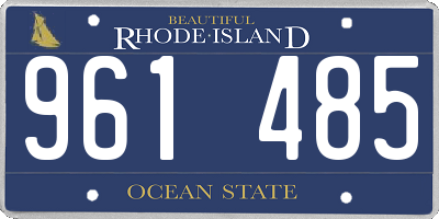RI license plate 961485