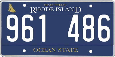 RI license plate 961486