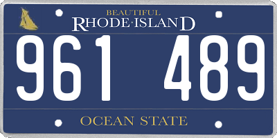 RI license plate 961489