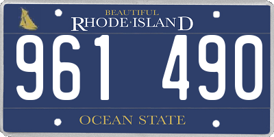 RI license plate 961490