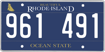 RI license plate 961491