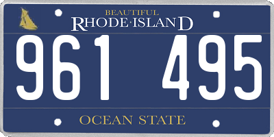 RI license plate 961495