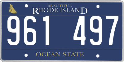 RI license plate 961497