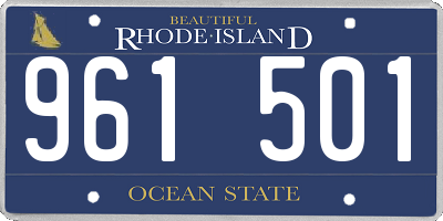 RI license plate 961501