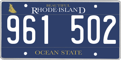 RI license plate 961502