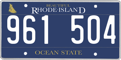 RI license plate 961504