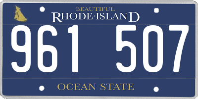 RI license plate 961507