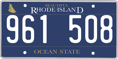 RI license plate 961508