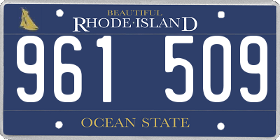 RI license plate 961509