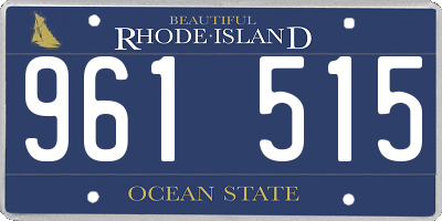 RI license plate 961515