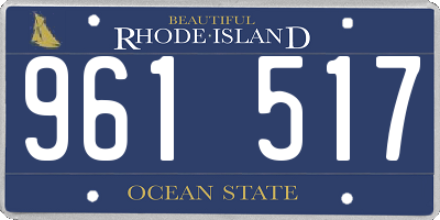 RI license plate 961517