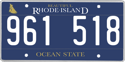 RI license plate 961518