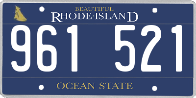 RI license plate 961521