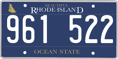 RI license plate 961522