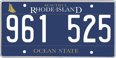 RI license plate 961525