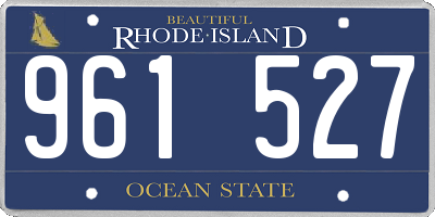RI license plate 961527