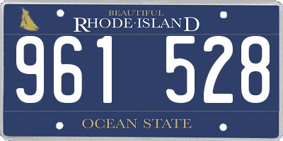 RI license plate 961528