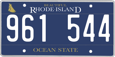 RI license plate 961544