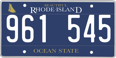 RI license plate 961545