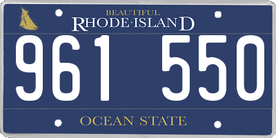 RI license plate 961550