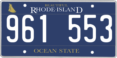 RI license plate 961553
