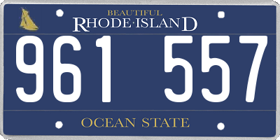 RI license plate 961557